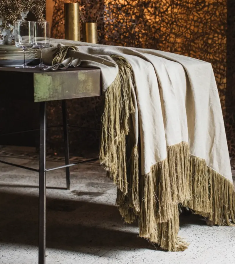 Aida Lurex Woven Tablecloth – Borgo Delle Tovaglie, Italy 1