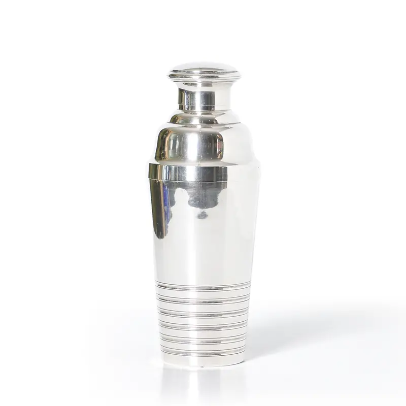 Art Deco–Inspired Silver-Plated Cocktail Shaker 1
