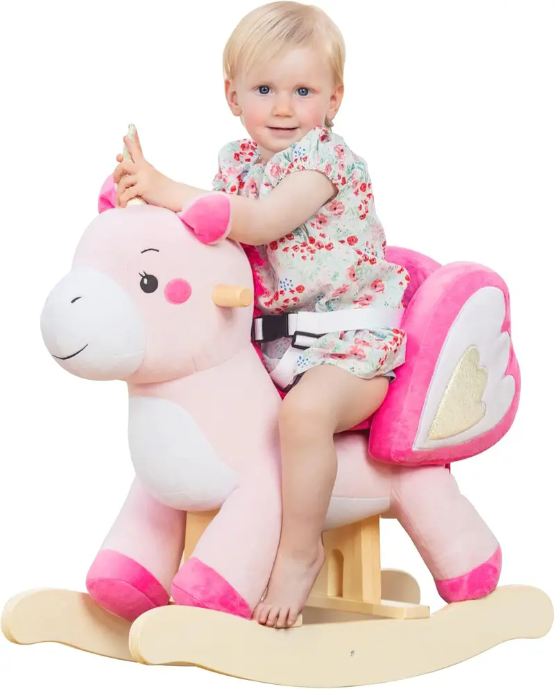 Blue Dragon Rocking Horse – Soft Plush Toddler Toy For Ages 12 Months And Up 1