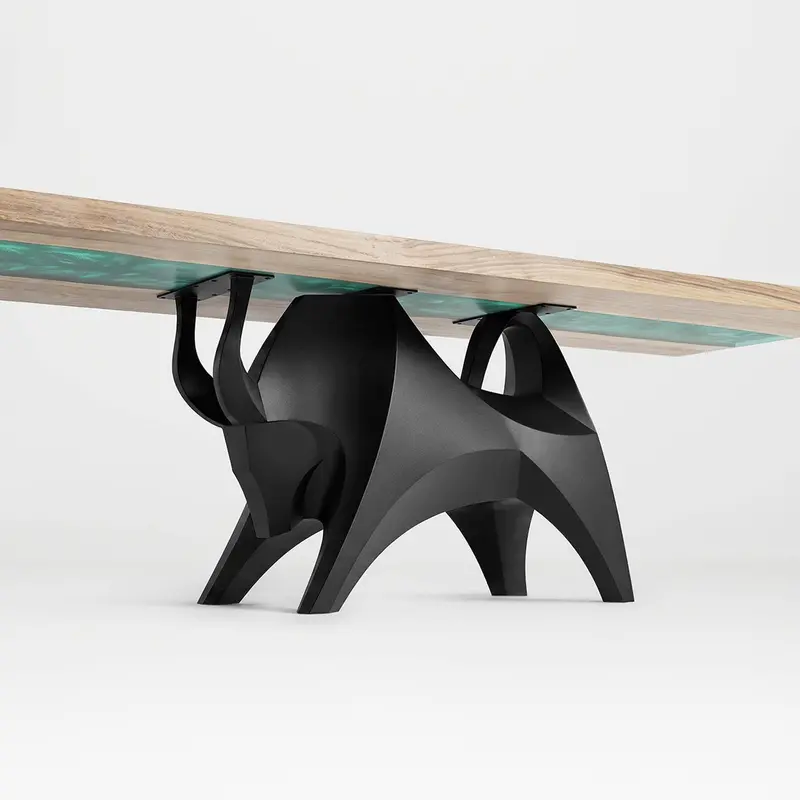 Bold Modern Pedestal Base – 28.5" Heavy-Duty Design For Dining Tables 1