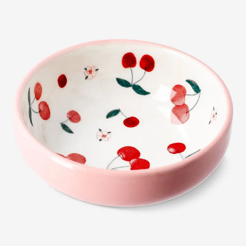 Cherry-Print Soy Wax Bowl – 8 Cm Diameter 1
