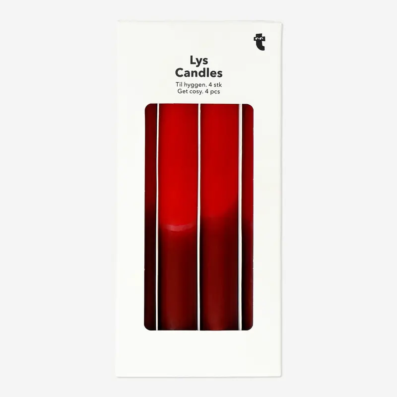 Classic Red Dinner Candle Set – 4 Elegant Taper Candles 1