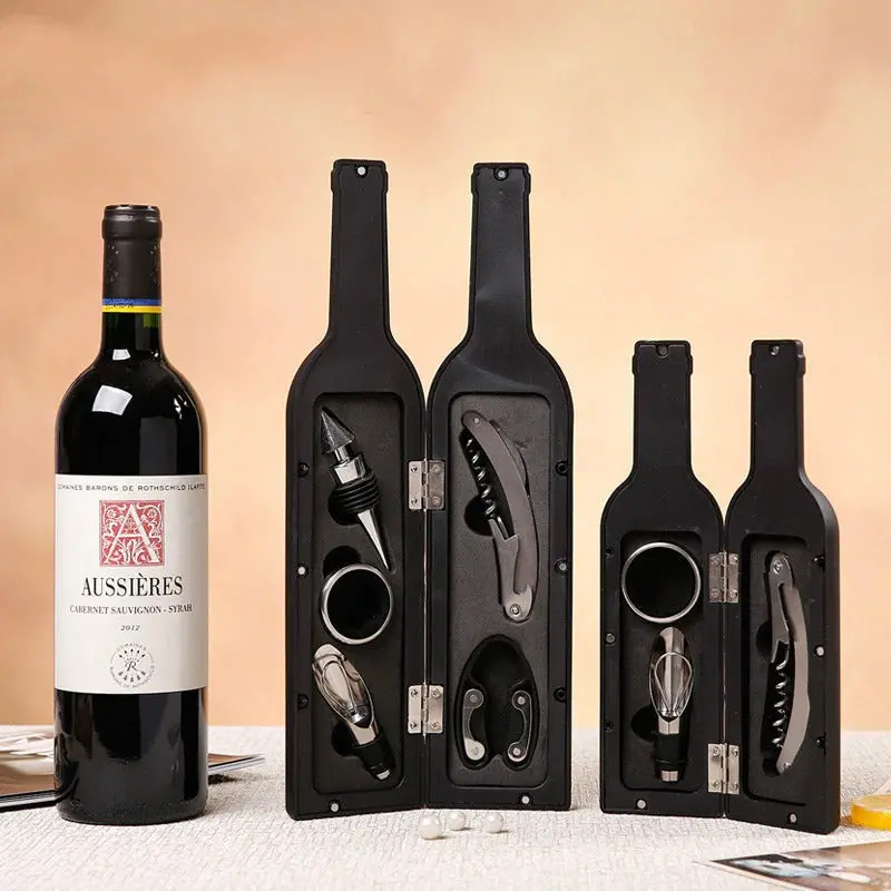 Complete Wine Opening Set – Opener, Foil Cutter & Stand 1