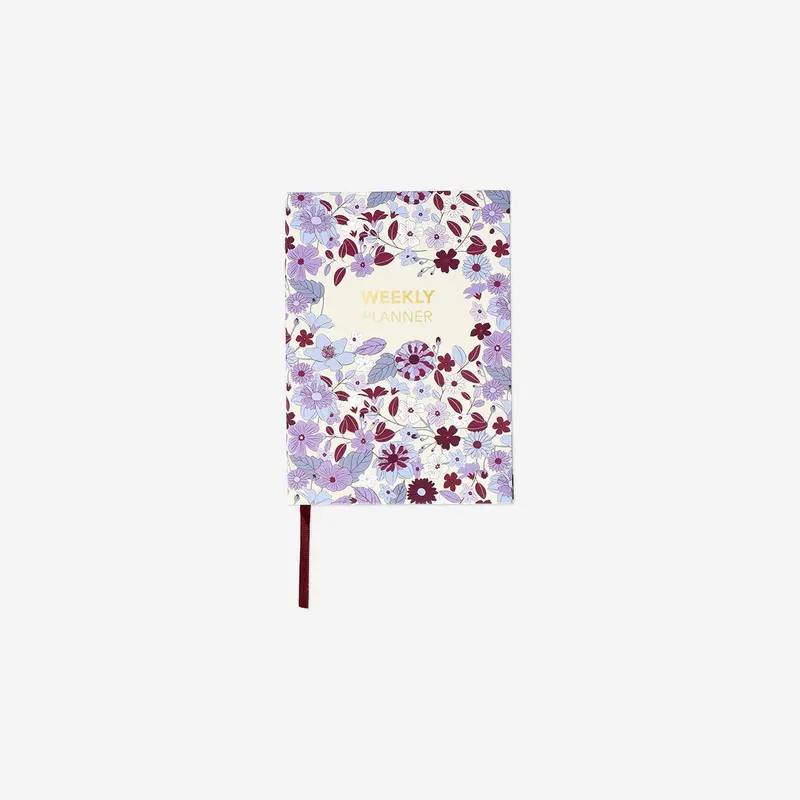Floral-Print Weekly Planner – Organized Layout With Decorative Motifs 1