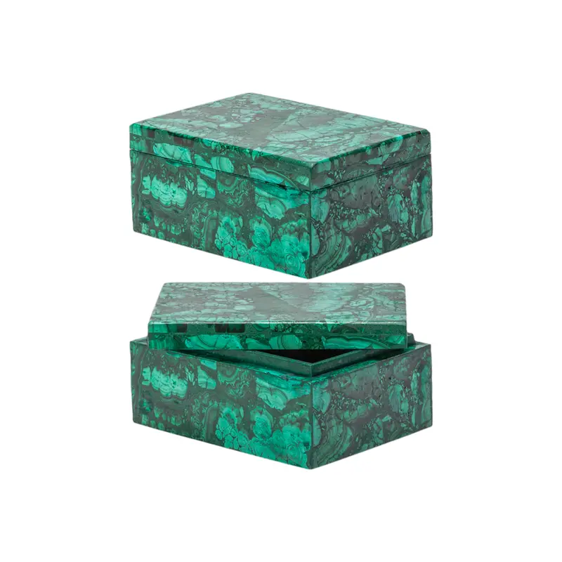 Hand-Inlaid Malachite Decorative Box 1