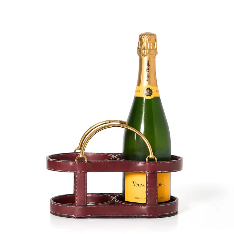 Hermès Leather-Wrapped Wine Bottle Holder 1