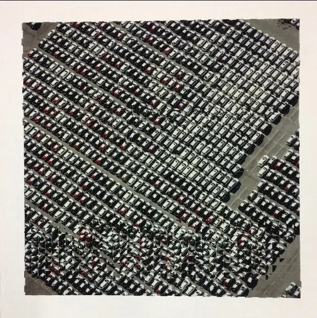 Jock Mcdonald Abstract Woven Tapestry: 'Cars' – 48" X 48" 1