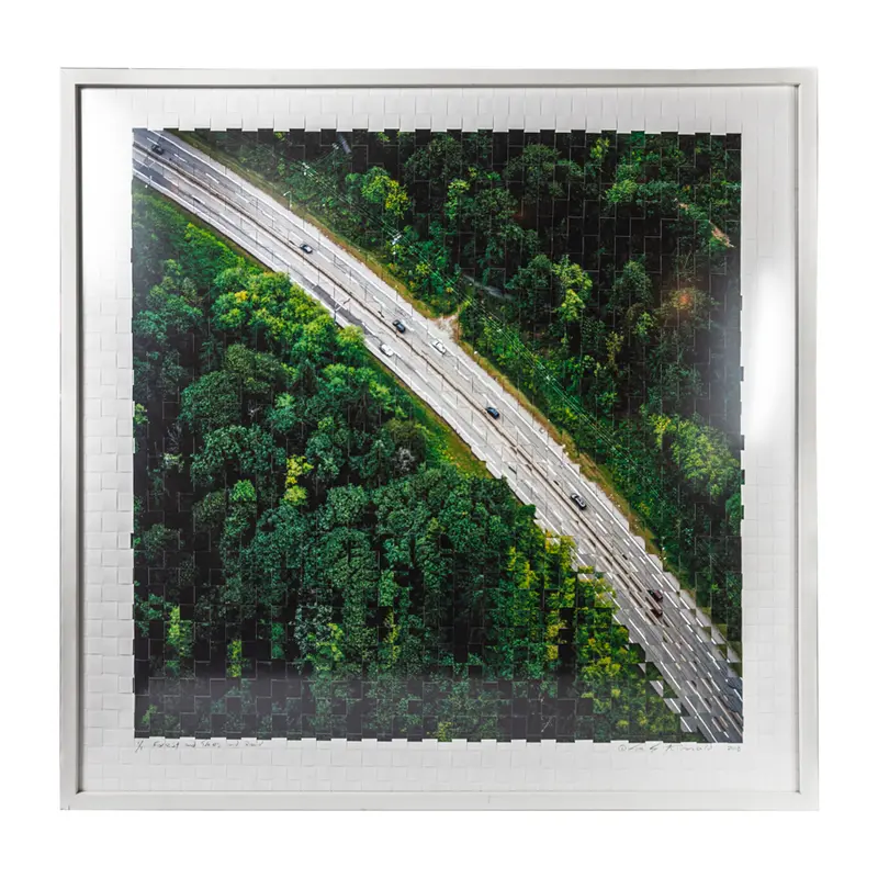 Jock Mcdonald 'Road And Trees' Woven Textile Print 1