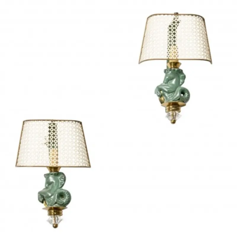 Mid-Century French Wall Sconces By Asselbur George Jouve 1