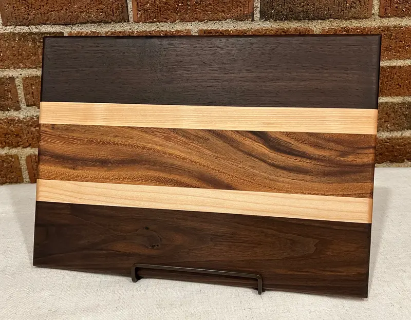 Monkeypod And Walnut End-Grain Cutting Board 1