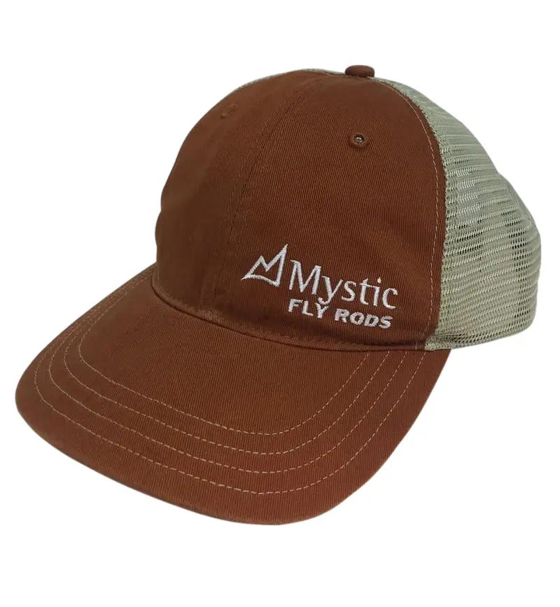 Mystic Logo Trucker Cap – Garment-Washed Finish 1