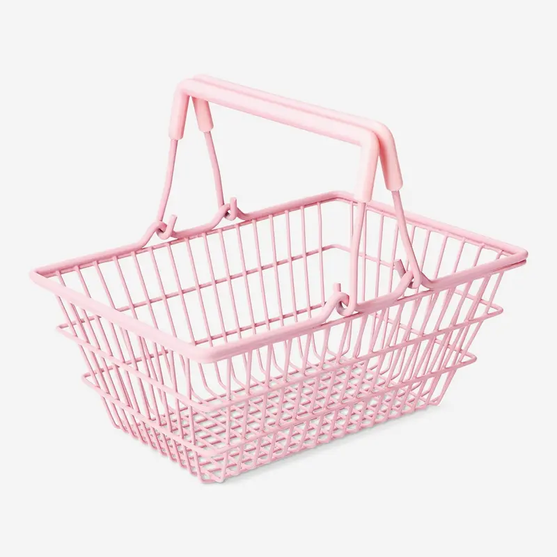 Pastel Pink Foldable Mini Shopping Basket 1