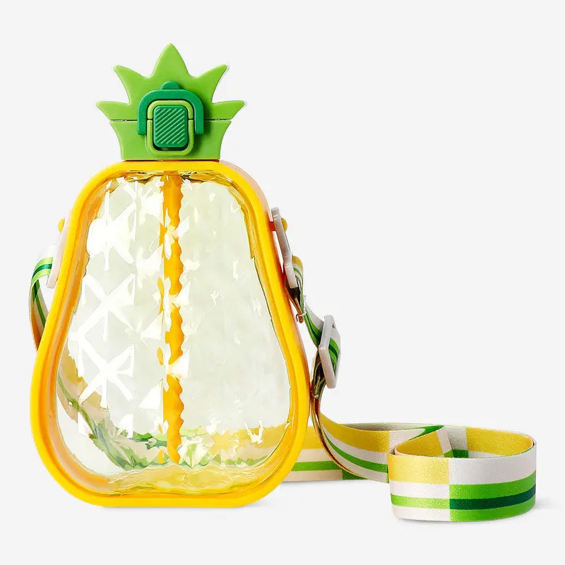 Pineapple-Shaped Insulated Water Bottle With Adjustable Carry Strap 1