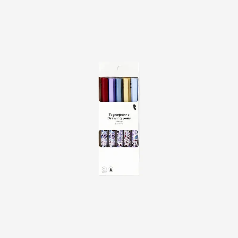 Precision 0.4 Mm Fine-Line Drawing Pens – 5-Pack 1