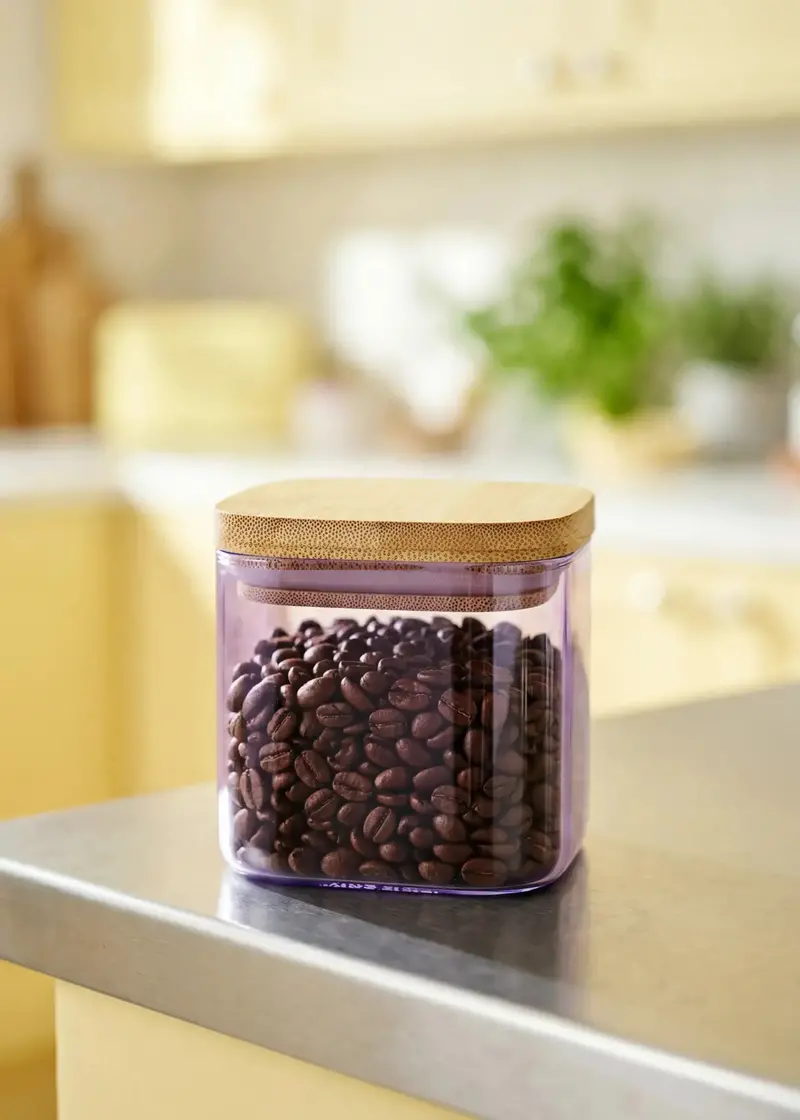 Purple Glass Storage Jar With Airtight Lid – 200 Ml (Designer Series) 1