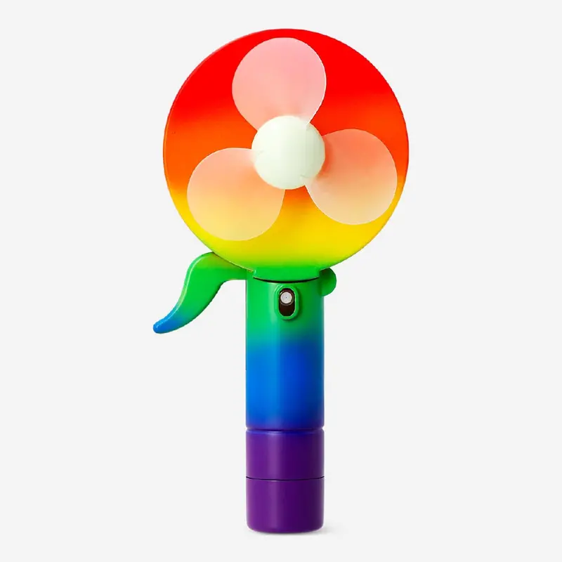 Rainbow-Colored Portable Hand Fan – Lightweight Cooling Aid 1
