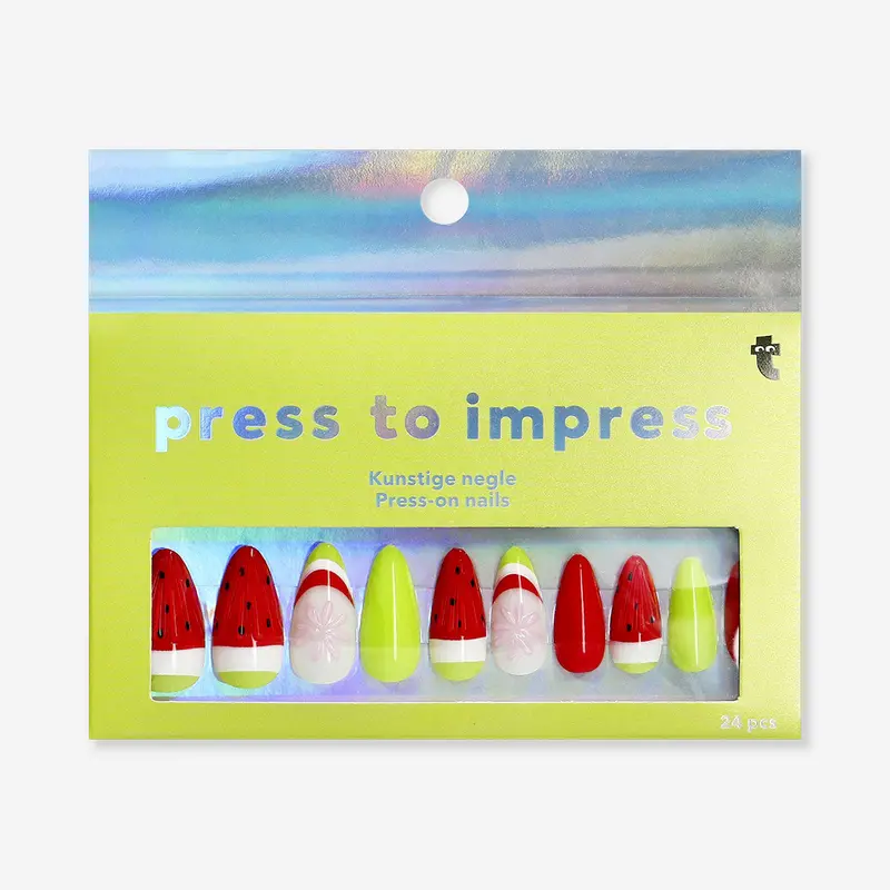 Watermelon-Design Press-On Nails 1