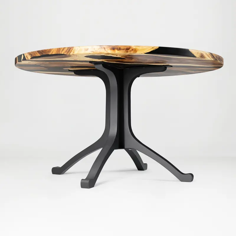 Wishbone Counter Table Base – 34.5" Sleek Support For Live Edge Islands 1